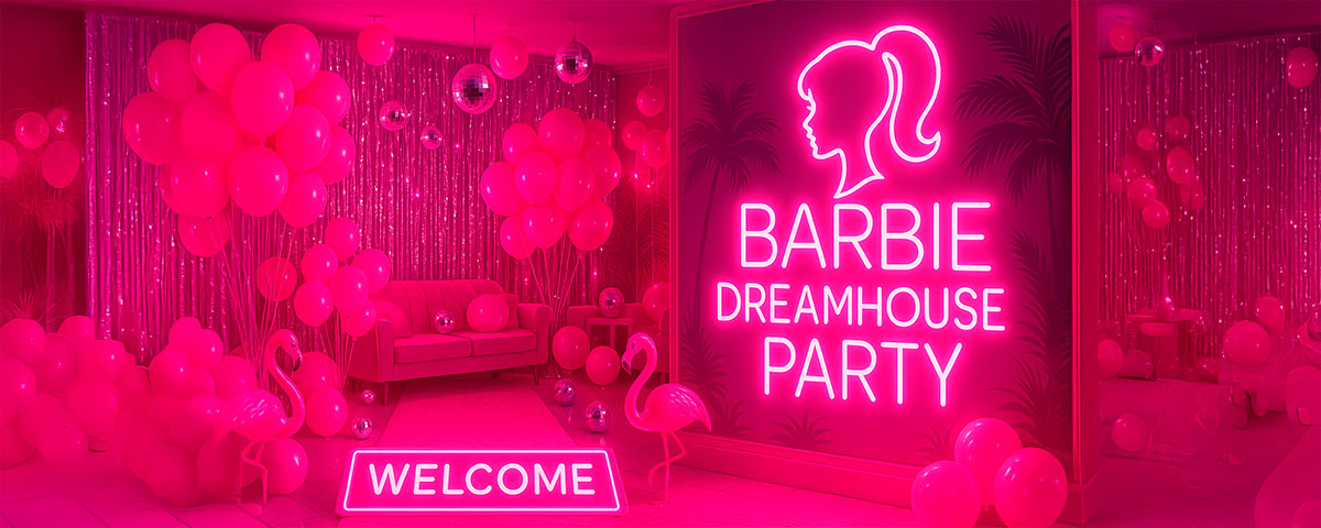 Hold en Barbie fest - Fyldt med pink neon og retro glamour