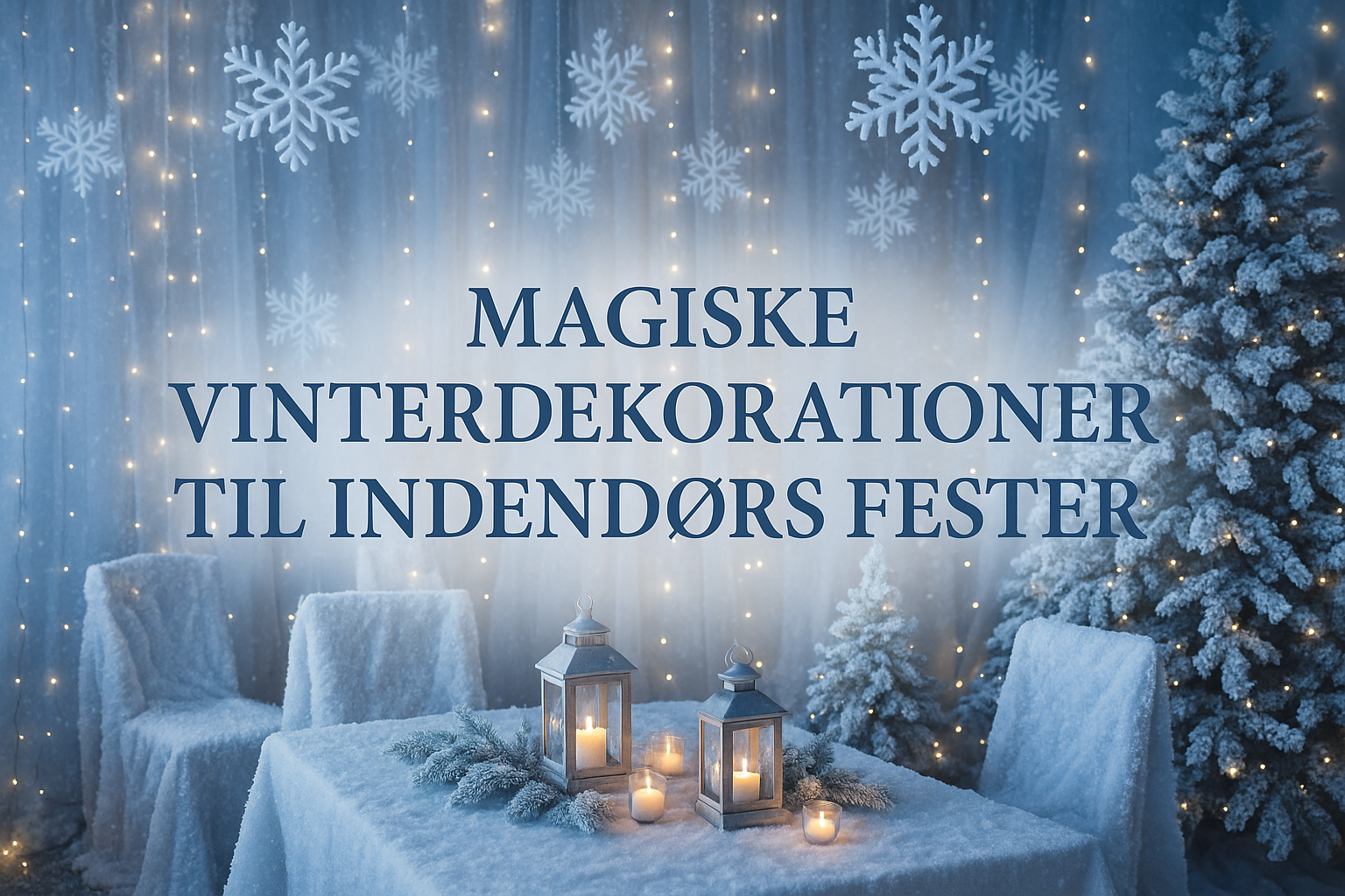 Magiske vinterdekorationer til indendørs fester