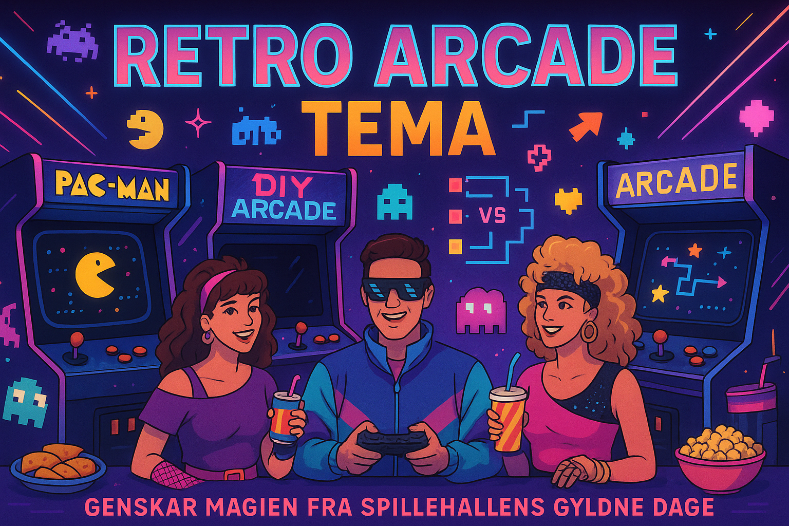 Retro arcade tema